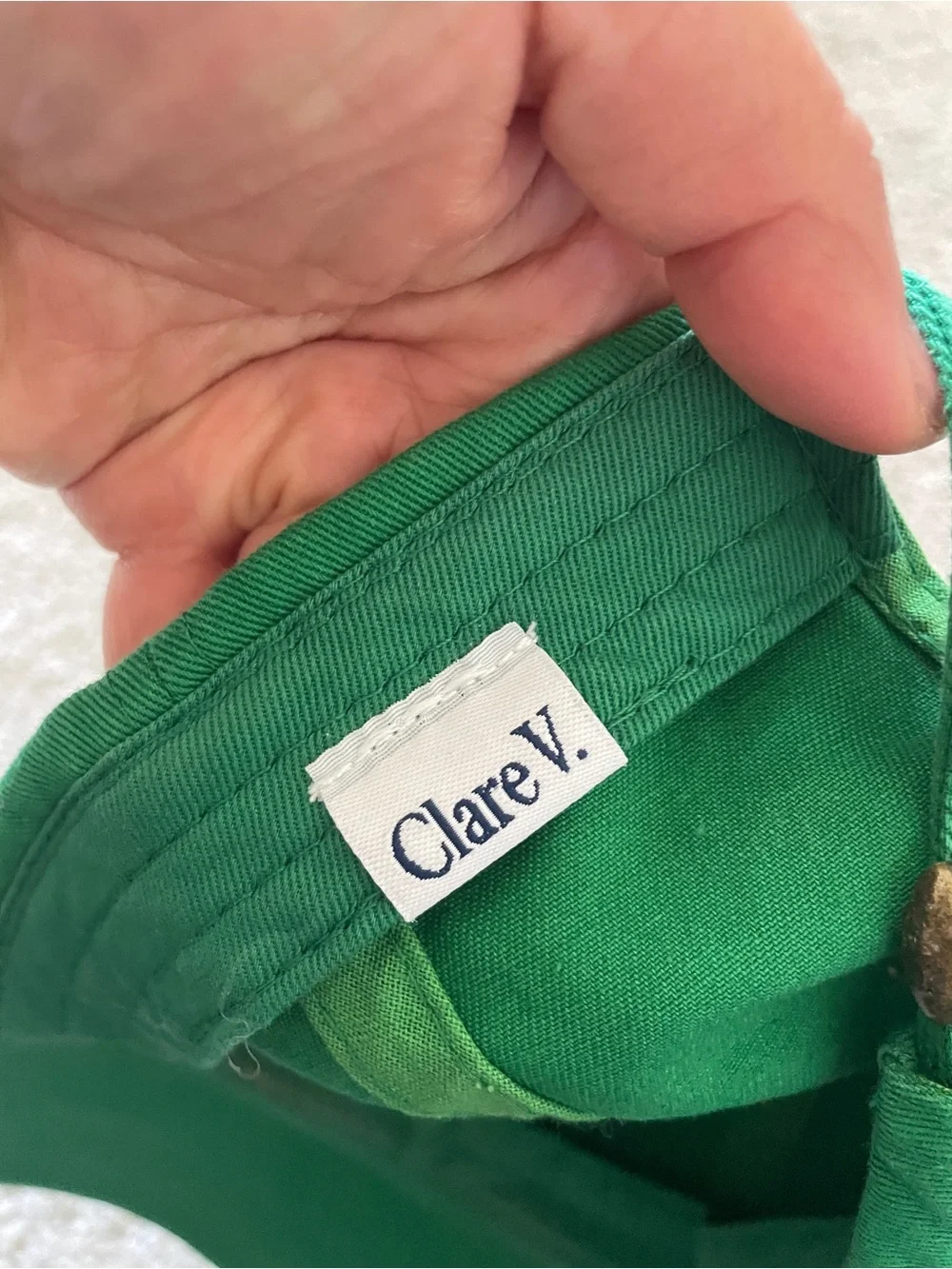 Clare V. Oui Green Baseball Cap
